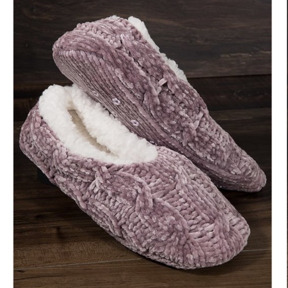 Fleece lined Chenille slippers PINK - Picture 4 of 8